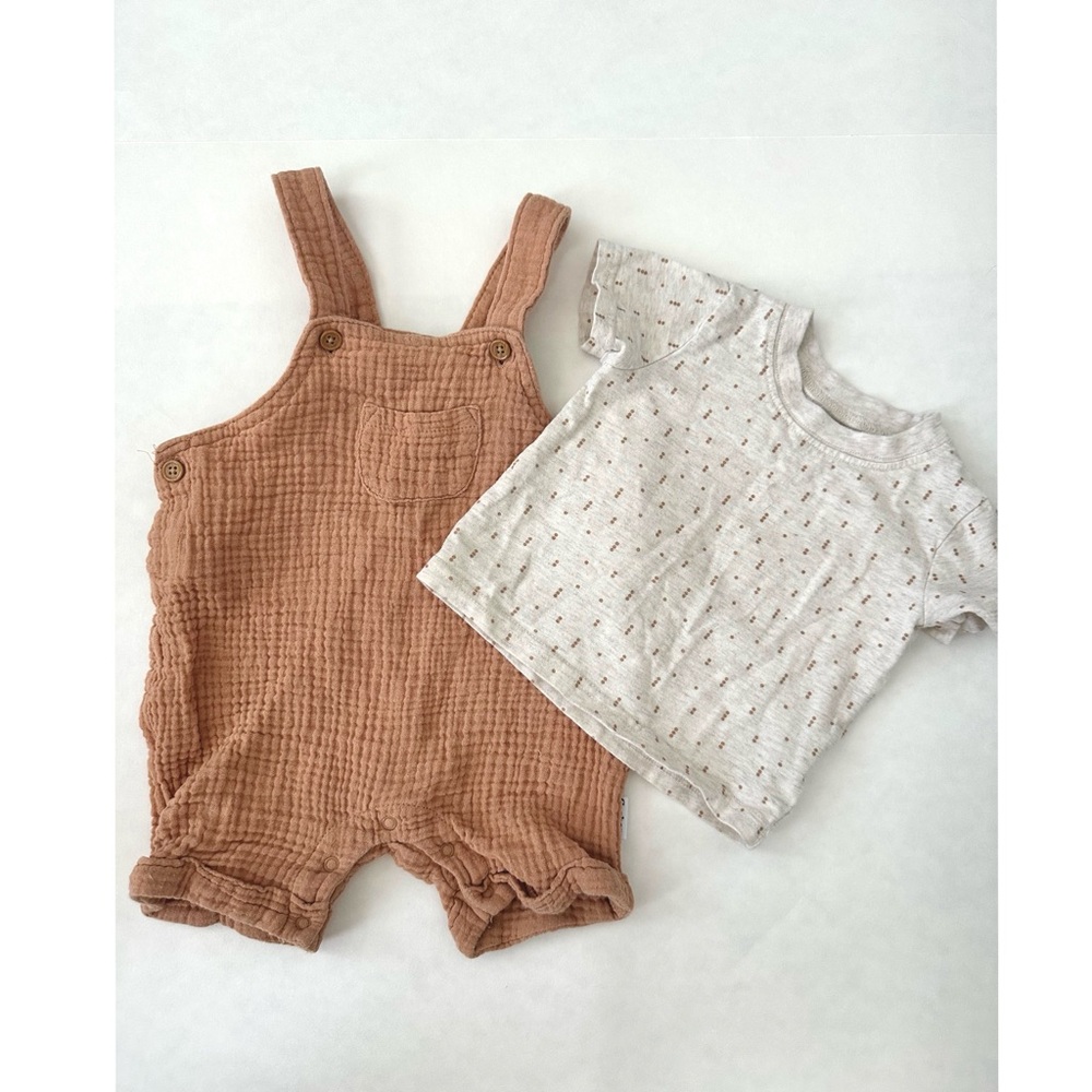 Gerber Kids Matching Set in Brown and Cream